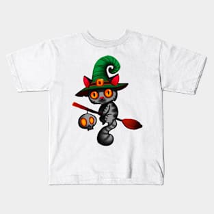 Cat witch Kids T-Shirt